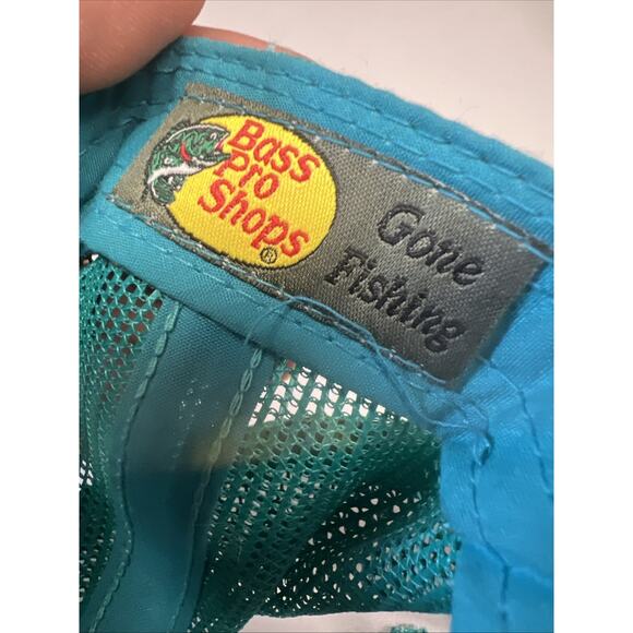 Bass Pro Shops Trucker Hat Adult Adjustable Green Snapback Logo Patch Mesh - Picture 5 of 6